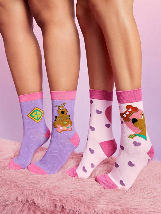 3 Pairs Soft & Breathable Cartoon Striped Mid-Calf Socks