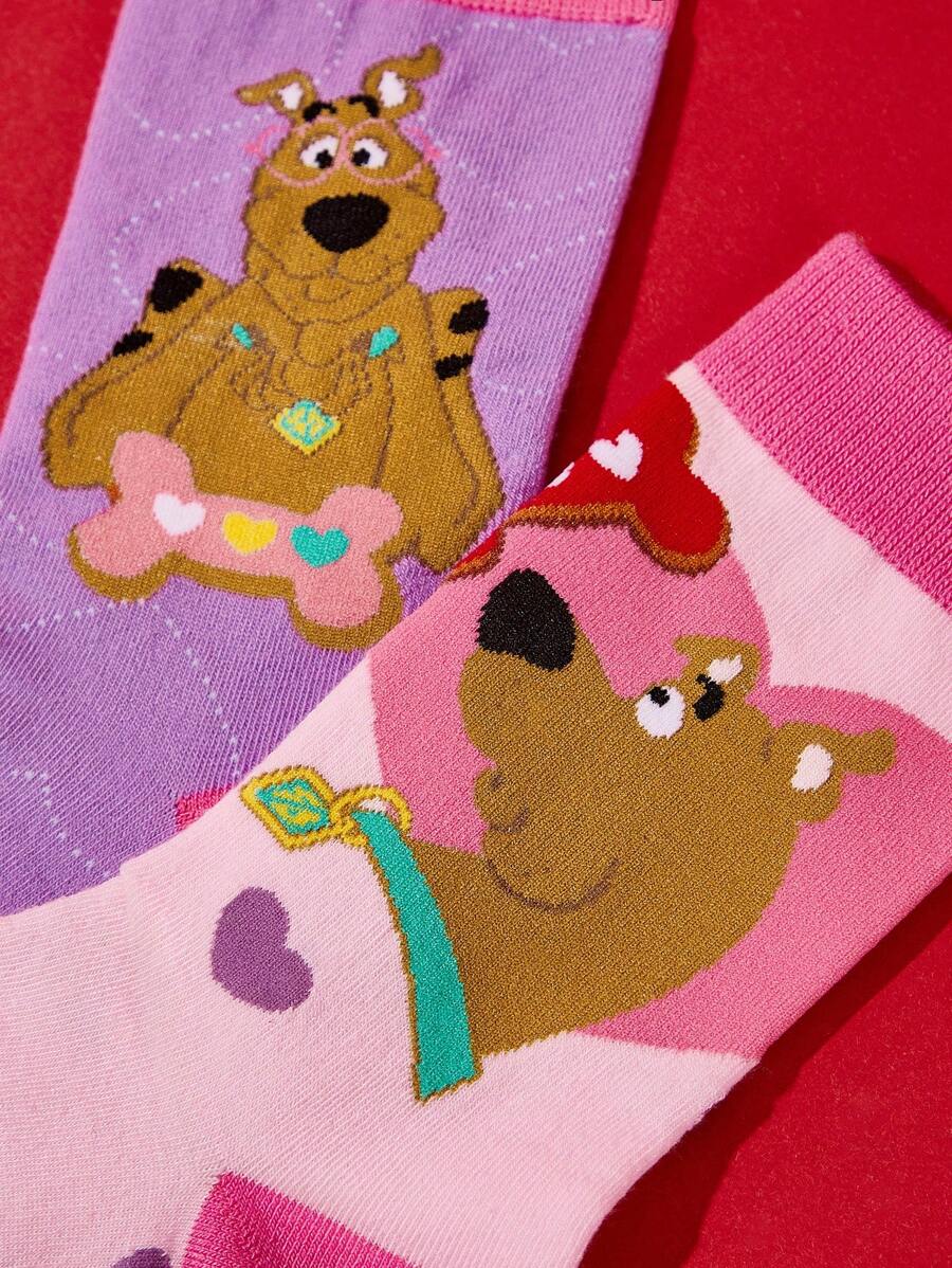 3 Pairs Soft & Breathable Cartoon Striped Mid-Calf Socks