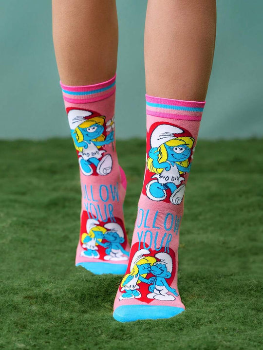 3 Pairs Soft & Breathable Cartoon Striped Mid-Calf Socks